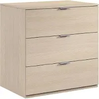 Dmora Schubladenschrank Dantist, Moderne Kommode mit 3 Schubladen, Niedrige Kommode für Schlafzimmer, Mobil wöchentlich, 77x38h80 cm, Eiche