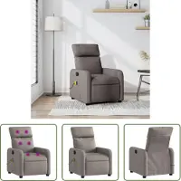 The Living Store Massagesessel Taupe Stoff