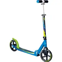 Muuwmi Aluminium Scooter– Tretroller, 205 mm, ABEC 7, , höhenverstellbar, XL-Deck, grün-blau-schwarz