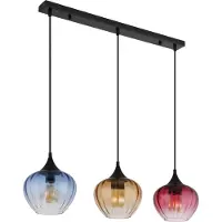 Globo Lighting Hängeleuchte Metall schwarz matt, 3x E27