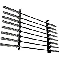Toorx Fitness Wall Barbell Rack - Hängen Sie die Langhantel an die Wand - Für 8 Hanteln