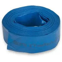 Eberth 2" Flachschlauch Gartenschlauch für Pumpen in 10m Länge, 2 Zoll, 52mm Durchmesser, flexibel, widerstandsfähiges PVC, Industrieschlauch