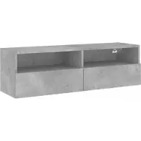 vidaXL TV-Wandschrank Betongrau 100x30x30 cm Holzwerkstoff
