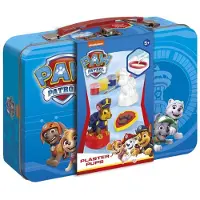 Totum PAW Patrol Gipsfiguren Bastelset im Metallkoffer Chase Figur