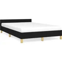 vidaXL Bettgestell ohne Matratze Schwarz 120x190 cm Stoff