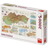 Dino Bikes DINO Puzzle Karte der Slowakischen Republik 2000 Teile
