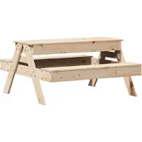 Syfax Picknicktisch mit Sandkasten für Kinder Massivholz Kiefer