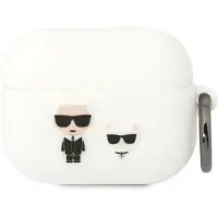 Karl Lagerfeld Silicone Karl & Choupette - Etui AirPods Pro (biały)
