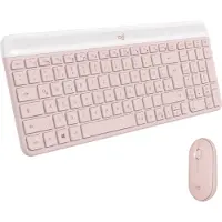 Logitech MK470, Mini, Kabellos, RF Wireless, QWERTZ, Rose, Maus enthalten