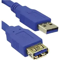 MediaRange 3m, USB3.0-A - USB3.0-A, 3 m, USB A, USB A, USB 3.2 Gen 1 (3.1 Gen 1), Männlich/Weiblich, Blau