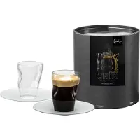 Eisch 2 Espressogläser 132/8 mit satin Untertasse in GR UNIK 30013203