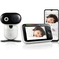 Motorola Babyphone mit Kamera PIP1610 HD Connected Video - Baby Monitor mit 5" Elterneinheit und App - Video Babyphone mit Ferngesteuertes - Zwei-Wege-Gespräch - Weiß