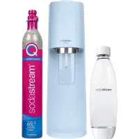 SodaStream Wassersprudler Terra Lightblue mit Flasche CO2 Zylinder Set