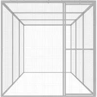 vidaXL Katzenkäfig 4,5x1,5x1,5 m Verzinkter Stahl