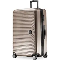 Hauptstadtkoffer Mitte - Großer Koffer mit 4 Doppel-Rollen XL Reisekoffer mit Erweiterung, stabiler Trolley Hartschalenkoffer TSA, 130 L,Champagner