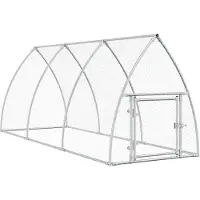 Syfax Hühnerkäfig Silbern 300x105x120 cm Verzinkter Stahl