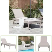 The Living Store Sonnenliege Cappuccino-Braun 186x60x29 cm PP