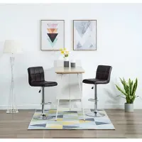 vidaXL Barhocker 2 Stk. Braun Kunstleder - Barhocker - Tresenhocker - Thekenhocker - Barstuhl
