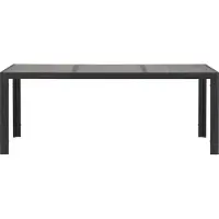 Ebuy24 Komma Gartentisch 195 x 90 cm, schwarz und grau.