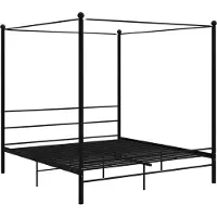 vidaXL Himmelbett Schwarz Metall 200x200 cm