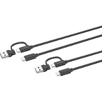 Speedlink STREAM Play & Charge USB-C/A auf USB-C Kabel Set, schwarz