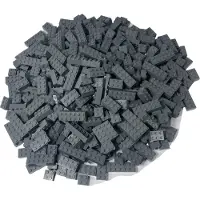 LEGO Zweireihige Steine Bausteine Dunkelgrau NEU! Menge 100x – Jede Mischung indiviuell zusammengestellt