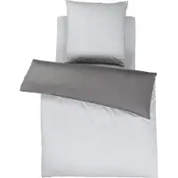 JOOP! Mako-Satin Bettwäsche 4040 Micro Pattern 150x220cm, Farbe silber