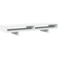 vidaXL Monitorständer Weiß 100x27x15 cm Holzwerkstoff