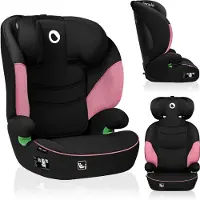 Lionelo Lars I-Size Autokindersitz ab 3 Jahre bis 12 Jahre, ab 12 kg bis 36 kg, i-Size, 12-36kg, 100-150 cm, Memory Foam - Pink Baby