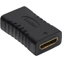 InLine HDMI Adapter, Mini HDMI C Buchse / Buchse, vergoldete Kontakte, HDMI C female, Mini HDMI, Schwarz