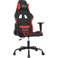 Syfax Gaming-Stuhl Schwarz und Rot Stoff