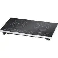 Rommelsbacher Doppelkochplatte CT 3410/IN Induktion, mit Touch Control, 2 Kochzonen, 10 Leistungsstufen, 10 Temperaturstufen, 3400 Watt