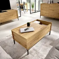 Dmora Couchtisch Cuna 99x60x41h cm Braun mit Stauraum