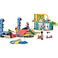 LEGO 41751 Friends Skatepark, Skateboard-Spielzeug für Mädchen und Jungen ab 6 Jahren, Mini-Puppen Spielset mit Roller und Rollstuhl, Geschenkidee