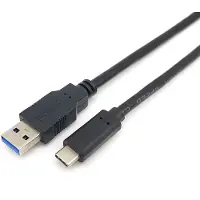 Equip USB 3.2 Gen 1 Typ A auf Typ C Kabel, M/M, 2.0 m, 2 m, USB A, USB C, USB 3.2 Gen 1 (3.1 Gen 1), 5 Gbit/s, Schwarz