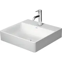 Duravit Waschtisch DURASQUARE o ÜL m HLB 500x470mm o Hahnloch weiß WG ohne Hahnloch weiß