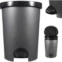 Curver Mülleimer mit Fußpedal 15 l silber