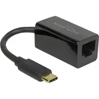 DeLOCK 65904, USB Typ-C, IEEE 802.1Q, IEEE 802.3az, IEEE 802.3x, Schwarz, 1 Gbit/s, Aktivität, Leistung, Windows 10, Windows 7, Windows 8, Windows 8.1