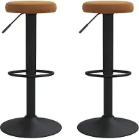 vidaXL "WINTER SALE"2er Set Barhocker - Tresenhocker - Barstuhl - multifunktional& Moderne - Braun Samt - Barstühle klassischem Design NEU3848399