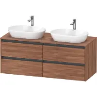 Duravit Waschtischunterschrank Ketho.2 140x55cm, B bs, N Nat, 4 Schub., wandhängend