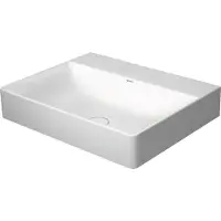 Duravit Möbelwaschtisch geschliffen DuraSquare 60x47cm, o. ÜL, m HLB, o. Hahnloch, weiß