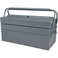 Ironside 191-453 Werkzeugkasten Metall, 5-teilig, 54 x 20 x 20 cm, schwarz (1 Set)