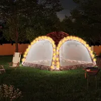 vidaXL "2026 Promotion" Partyzelt mit LED und 4 Seitenwänden 3,6x3,6x2,3 m Tarnfarben - Pavillons & Partyzelte CC32627