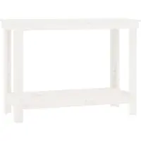 Syfax Werkbank Weiß 110x50x80 cm Massivholz Kiefer