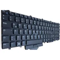 T-ProTek DEUTSCHE-Tastatur Schwarz mit Trackpoint kompatibel für Dell Latitude 15 E5550-9921