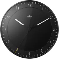 Braun BC17B Klassisch große analoge Wanduhr, schwarz