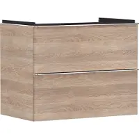 Hansgrohe Waschtischunterschrank Xelu Q 780x605x475mm eiche natur Griff chrom eiche natur Griff chrom