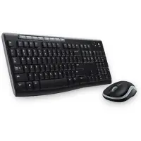 Logitech MK270, Volle Größe (100%), Kabellos, RF Wireless, Schwarz, Maus enthalten