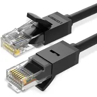 UGREEN Rounded Network Cable NW102 Ethernet RJ45, Cat.6, UTP, 15m (Black)