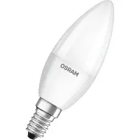 Osram LED BASE Classic B40, matte Filament LED-Lampen aus Glas für E14 Sockel, Kerzenform, Warmweiß (2700K), 806 Lumen, Ersatz für herkömmliche 40W-Glühbirnen, 5er-Box